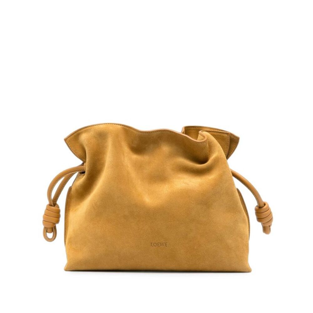Loewe Women Flamenco Medium Nabuk Leather Clutch
